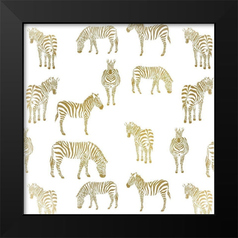 Zebra Zebra Black Modern Wood Framed Art Print by Allen, Kimberly