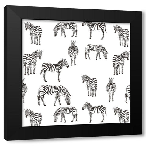 Zebra Zebra V2 Black Modern Wood Framed Art Print with Double Matting by Allen, Kimberly