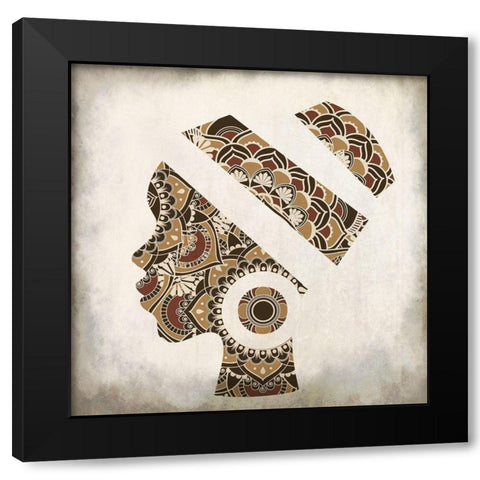 Mandala Silhouette Black Modern Wood Framed Art Print by Allen, Kimberly