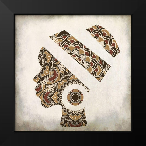 Mandala Silhouette Black Modern Wood Framed Art Print by Allen, Kimberly