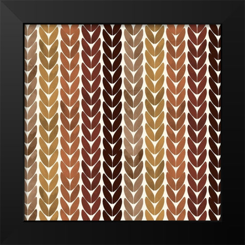Pattern B Black Modern Wood Framed Art Print by Allen, Kimberly