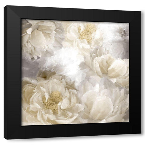 Peoniese Black Modern Wood Framed Art Print by Allen, Kimberly
