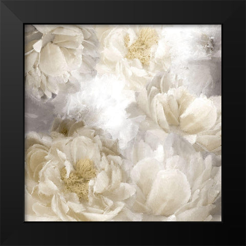 Peoniese Black Modern Wood Framed Art Print by Allen, Kimberly