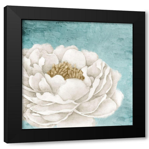White Peony 2 Black Modern Wood Framed Art Print with Double Matting by Allen, Kimberly