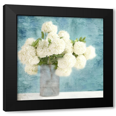 Hydrangea Vase Black Modern Wood Framed Art Print by Allen, Kimberly