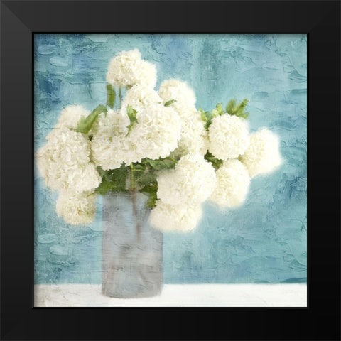 Hydrangea Vase Black Modern Wood Framed Art Print by Allen, Kimberly