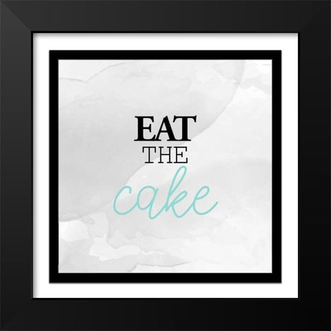 Eat the Cake Black Modern Wood Framed Art Print by Allen, Kimberly