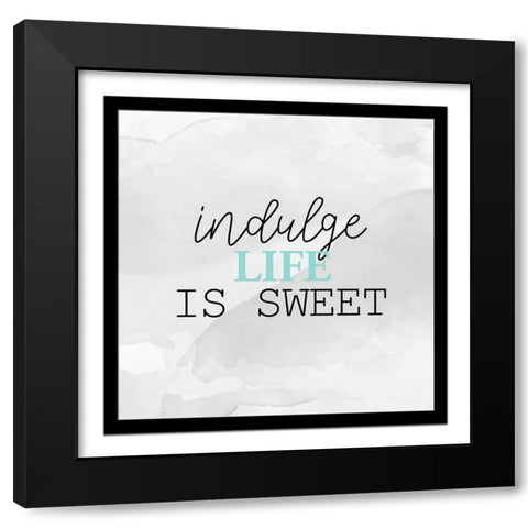 Indulge_Aqua Black Modern Wood Framed Art Print by Allen, Kimberly