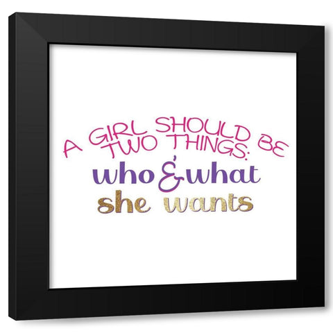 A Girl 2 Black Modern Wood Framed Art Print with Double Matting by Allen, Kimberly