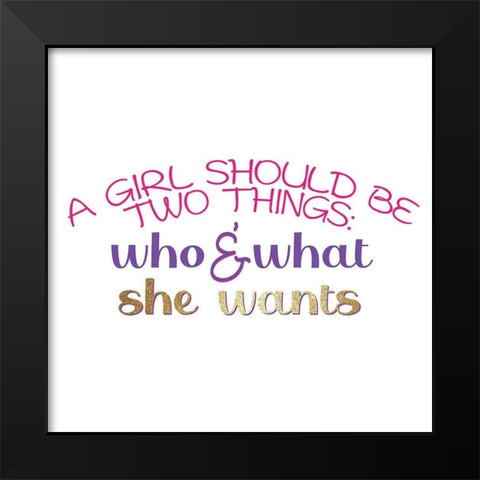 A Girl 2 Black Modern Wood Framed Art Print by Allen, Kimberly