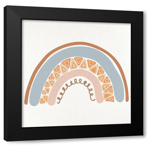 ABC Rainbow 1 Black Modern Wood Framed Art Print with Double Matting by Allen, Kimberly