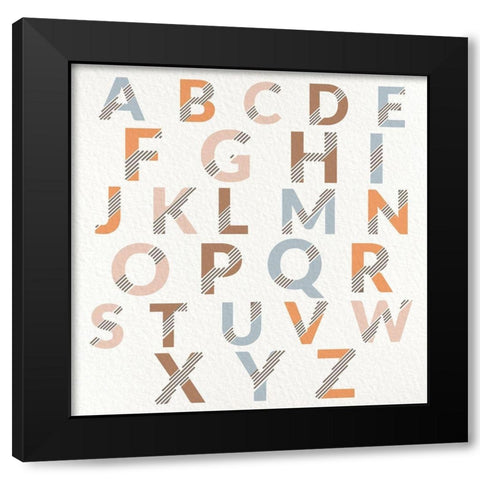 ABC Rainbow 2 Black Modern Wood Framed Art Print by Allen, Kimberly
