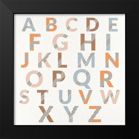 ABC Rainbow 2 Black Modern Wood Framed Art Print by Allen, Kimberly