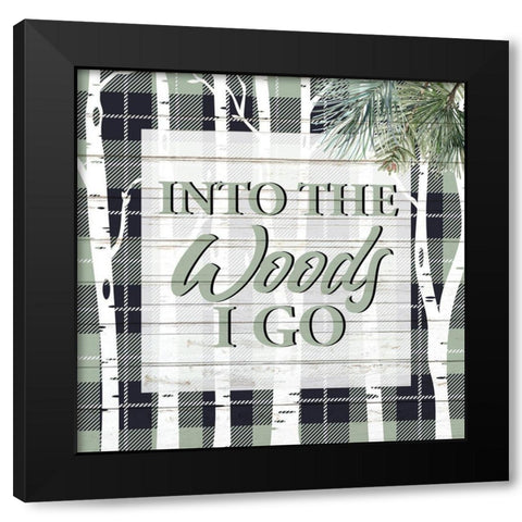 Into The Woods Black Modern Wood Framed Art Print with Double Matting by Allen, Kimberly
