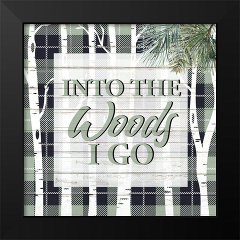 Into The Woods Black Modern Wood Framed Art Print by Allen, Kimberly