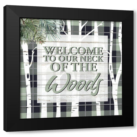 Our Neck of the Woods Black Modern Wood Framed Art Print with Double Matting by Allen, Kimberly
