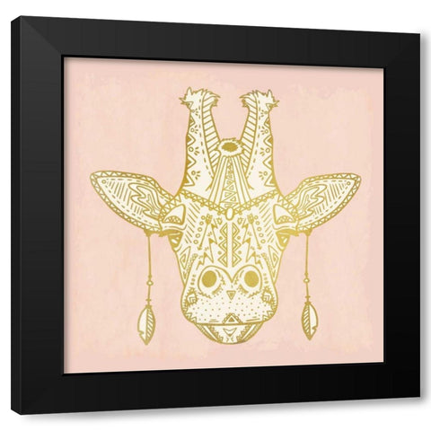 Native Giraffe Black Modern Wood Framed Art Print by Allen, Kimberly