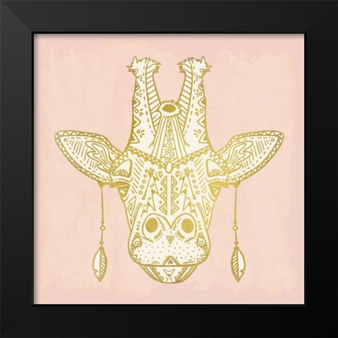 Native Giraffe Black Modern Wood Framed Art Print by Allen, Kimberly