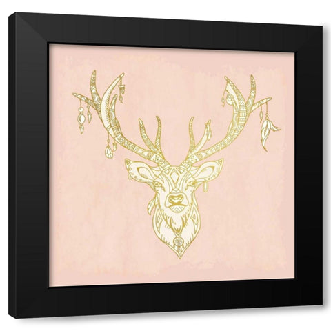 Native Buck Black Modern Wood Framed Art Print by Allen, Kimberly