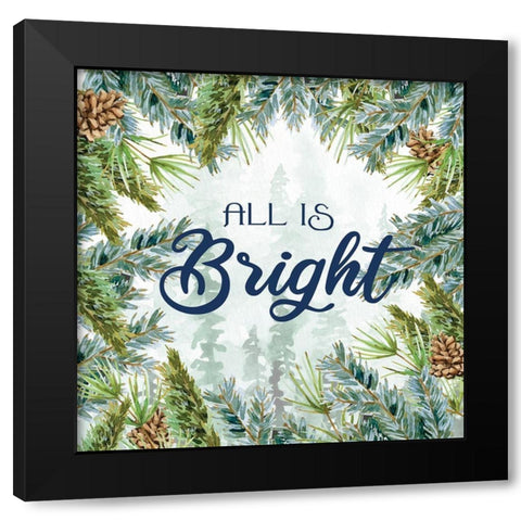 Woodland Christmas 4 Black Modern Wood Framed Art Print by Allen, Kimberly