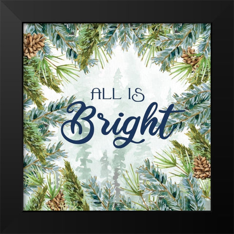 Woodland Christmas 4 Black Modern Wood Framed Art Print by Allen, Kimberly