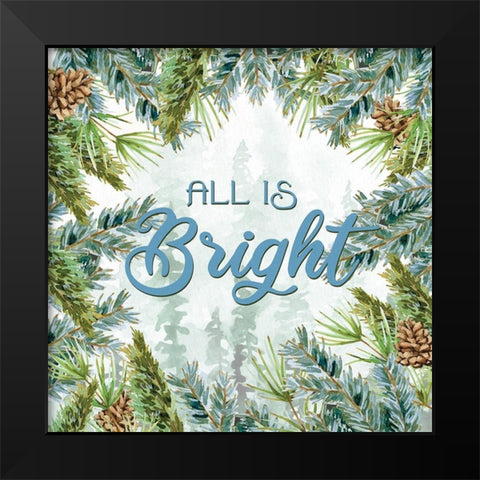 Woodland Christmas 4 Black Modern Wood Framed Art Print by Allen, Kimberly