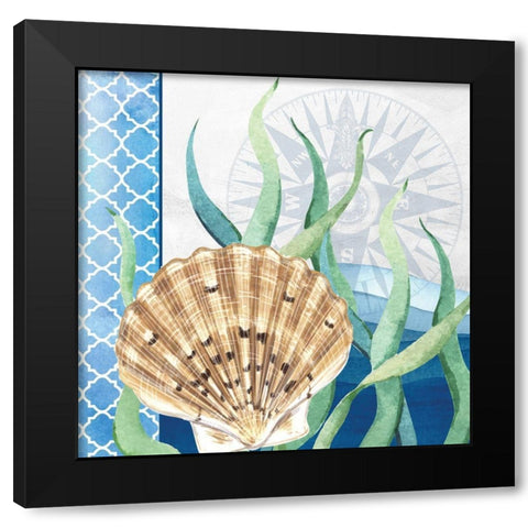 Bayside 1 Black Modern Wood Framed Art Print with Double Matting by Allen, Kimberly
