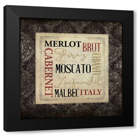 Vineyard View 4 Black Modern Wood Framed Art Print with Double Matting by Allen, Kimberly