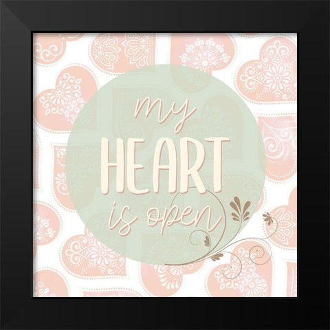 My Heart 1 Black Modern Wood Framed Art Print by Allen, Kimberly