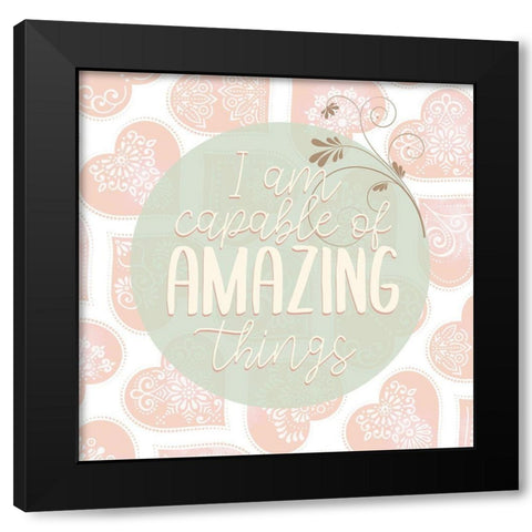 My Heart 3 Black Modern Wood Framed Art Print with Double Matting by Allen, Kimberly