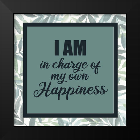 I Am 1 Square Black Modern Wood Framed Art Print by Allen, Kimberly