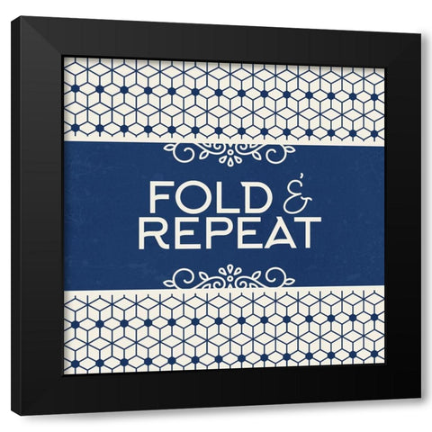 Fold and Repeat Black Modern Wood Framed Art Print with Double Matting by Allen, Kimberly