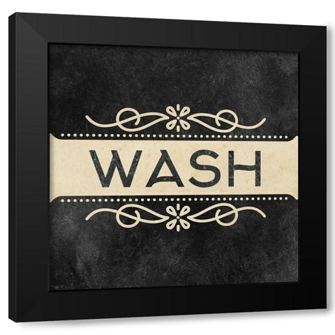 Wash Dry Fold 1 Black Modern Wood Framed Art Print with Double Matting by Allen, Kimberly