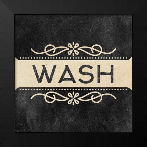 Wash Dry Fold 1 Black Modern Wood Framed Art Print by Allen, Kimberly