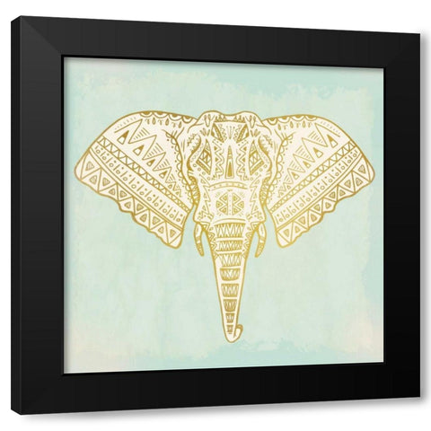 Native Elephant Black Modern Wood Framed Art Print by Allen, Kimberly