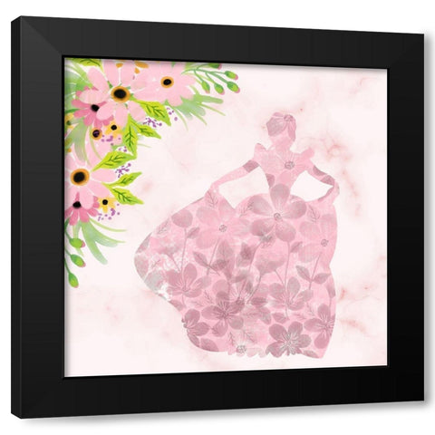 Princess and Warrior 1 V2 Black Modern Wood Framed Art Print with Double Matting by Allen, Kimberly