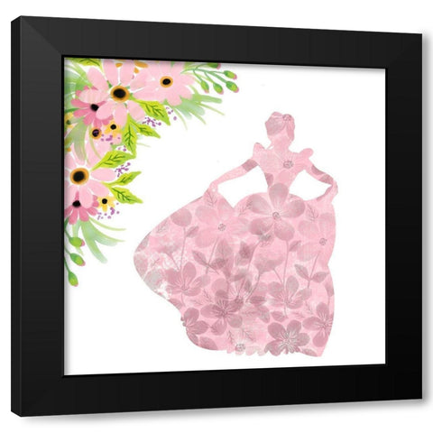 Princess and Warrior 1 Black Modern Wood Framed Art Print by Allen, Kimberly