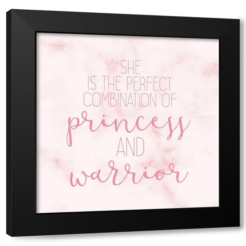Princess and Warrior 2 V2 Black Modern Wood Framed Art Print with Double Matting by Allen, Kimberly
