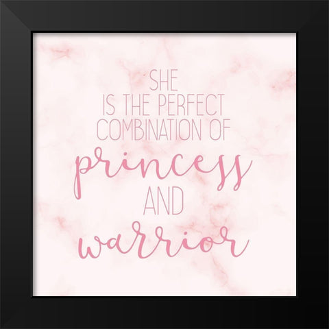Princess and Warrior 2 V2 Black Modern Wood Framed Art Print by Allen, Kimberly