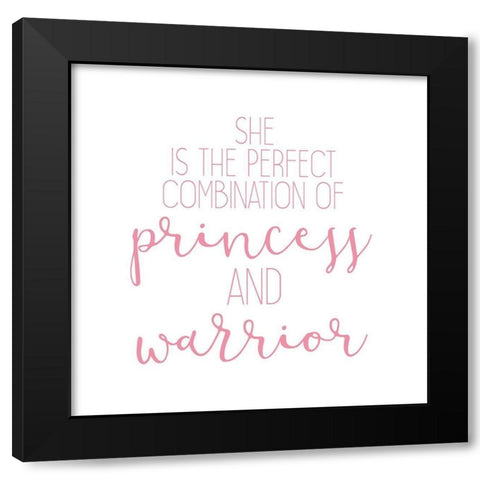 Princess and Warrior 2 Black Modern Wood Framed Art Print by Allen, Kimberly