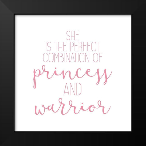 Princess and Warrior 2 Black Modern Wood Framed Art Print by Allen, Kimberly