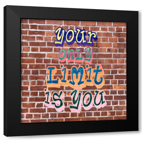 Limit Grafitti Black Modern Wood Framed Art Print with Double Matting by Allen, Kimberly