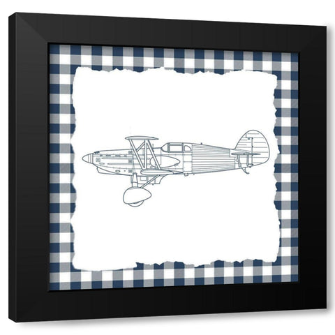 Boy Plaid 3 Black Modern Wood Framed Art Print with Double Matting by Allen, Kimberly