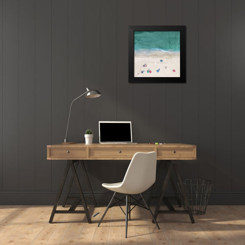 Aerial Beach 1 Black Modern Wood Framed Art Print by Allen, Kimberly