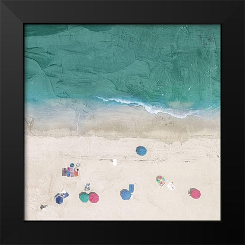 Aerial Beach 1 Black Modern Wood Framed Art Print by Allen, Kimberly