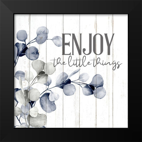 Enjoy and Live 1 Black Modern Wood Framed Art Print by Allen, Kimberly