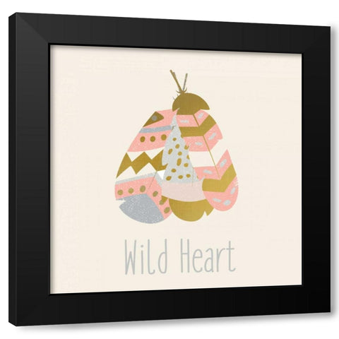 Wild Hearts Black Modern Wood Framed Art Print with Double Matting by Allen, Kimberly