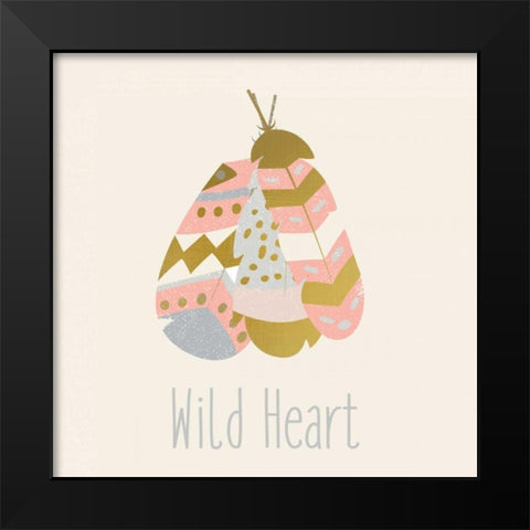 Wild Hearts Black Modern Wood Framed Art Print by Allen, Kimberly