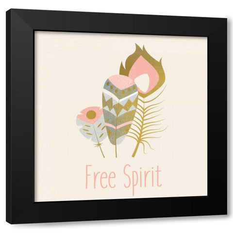 Free Spirits Black Modern Wood Framed Art Print with Double Matting by Allen, Kimberly