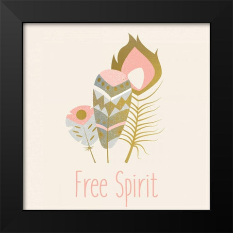 Free Spirits Black Modern Wood Framed Art Print by Allen, Kimberly